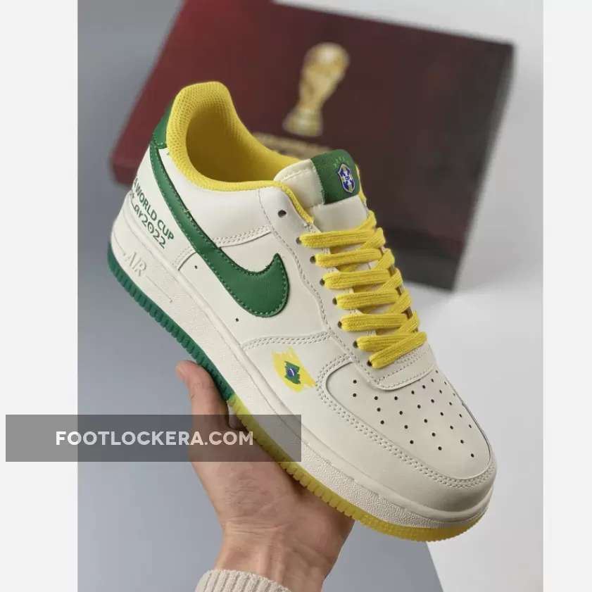 Nike Air Force 1 Low 'World Cup 2022' White Green Yellow 1680452506 Discount