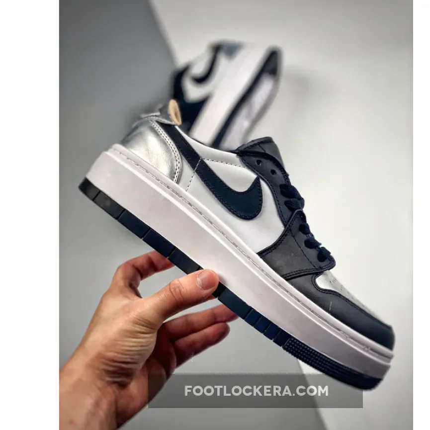 Air Jordan 1 Elevate Low 'Silver Toe' White/Black-Silver DQ8561-001 - jordan 1 silver and black