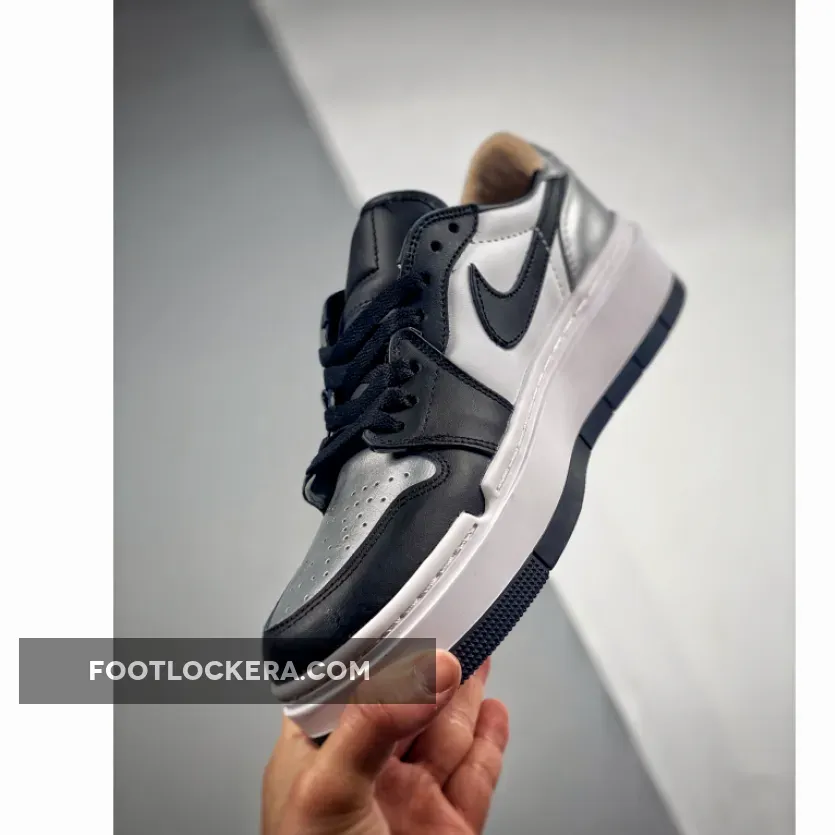 Air Jordan 1 Elevate Low 'Silver Toe' White/Black-Silver DQ8561-001 - jordan 1 silver and black