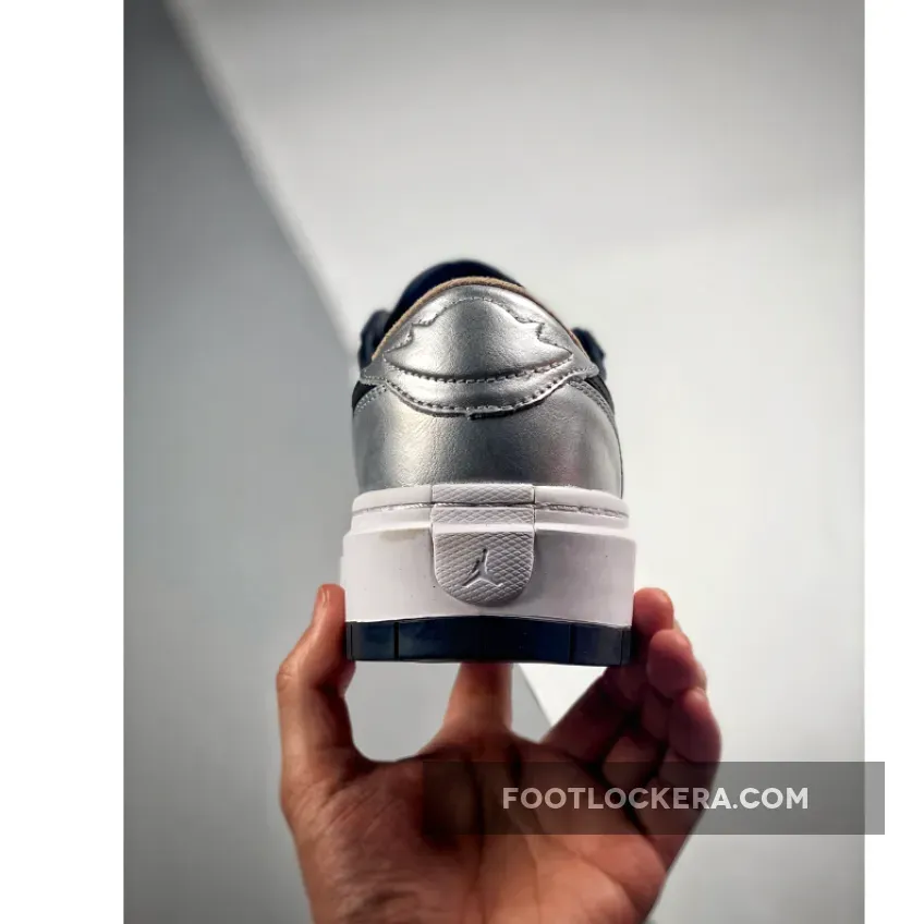 Air Jordan 1 Elevate Low 'Silver Toe' White/Black-Silver DQ8561-001 - jordan 1 silver and black