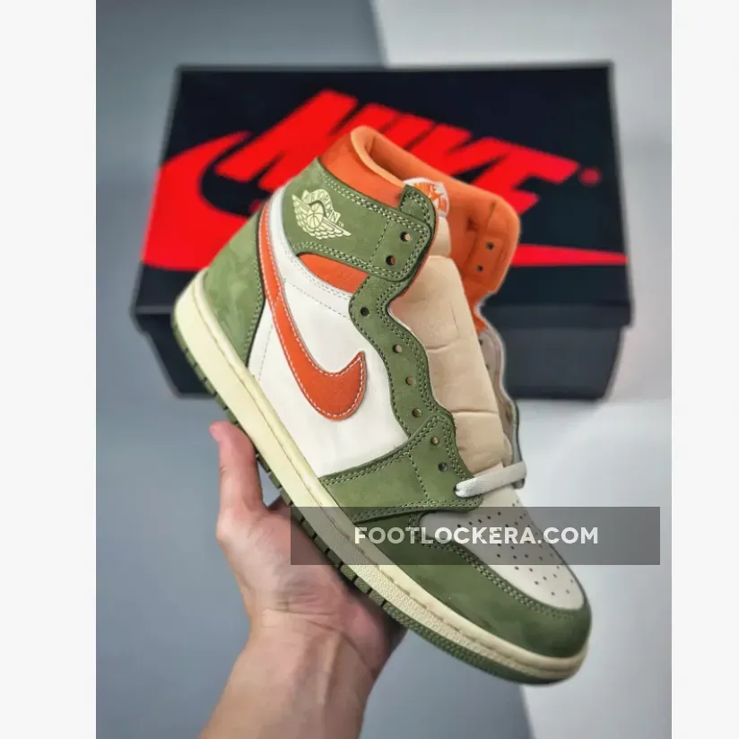 Air Jordan 1 High OG Celadon/Sky J Light Olive-Bright Mandarin | jordan celadon