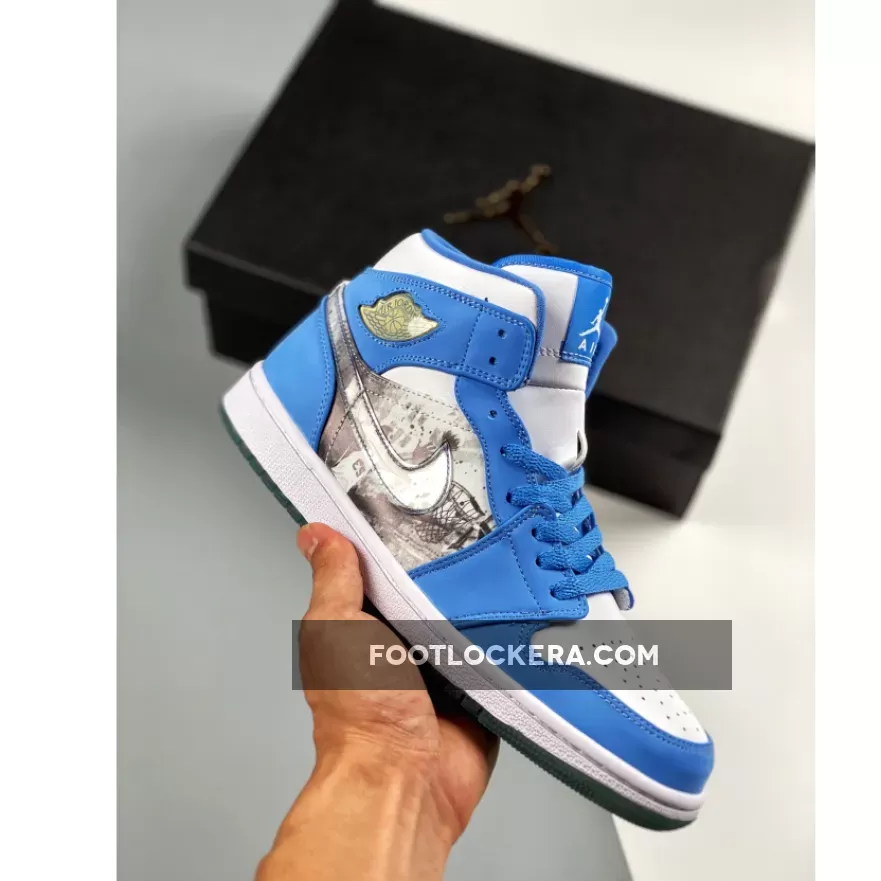 Air Jordan 1 Retro Alpha 'White University Blue' 316269-142 alpha jordan 1