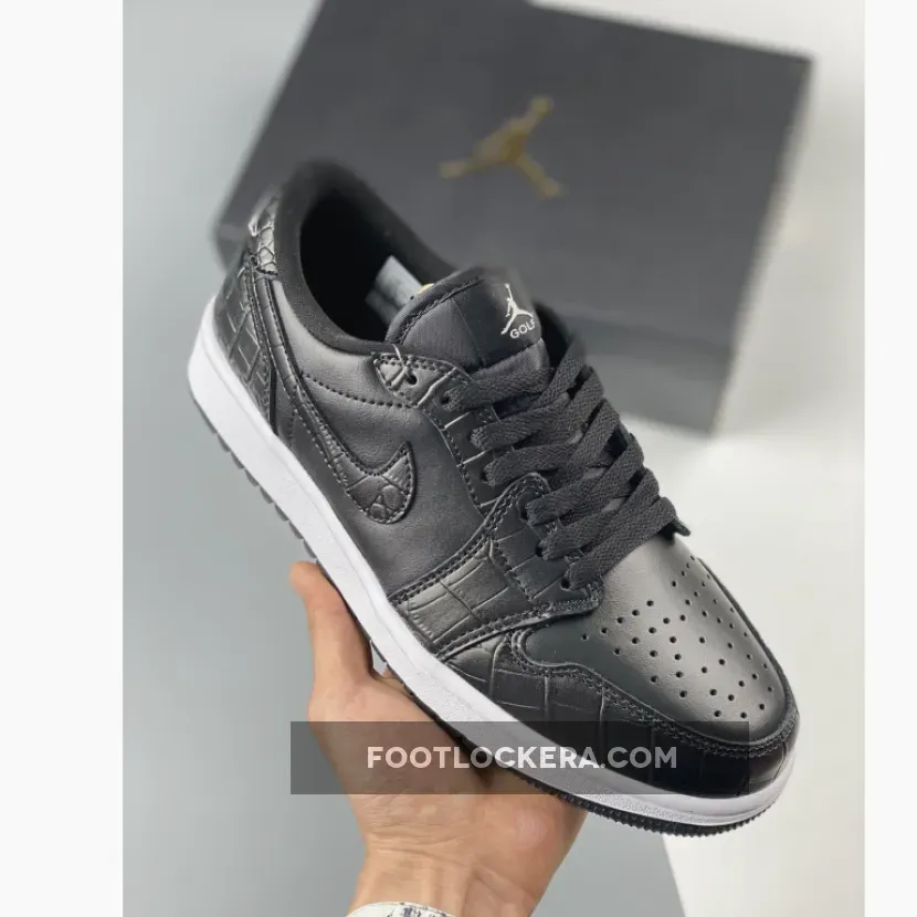 Jordan 1 Golf Black And White Air Jordan 1 Low Golf 'Black Croc'