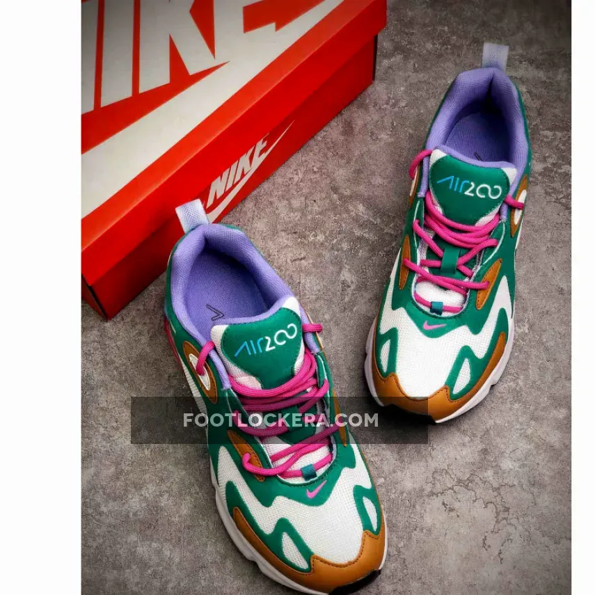 Nike Air Max 200 WMNS Mystic Green/White-Gold Suede - air max 200 mystic green