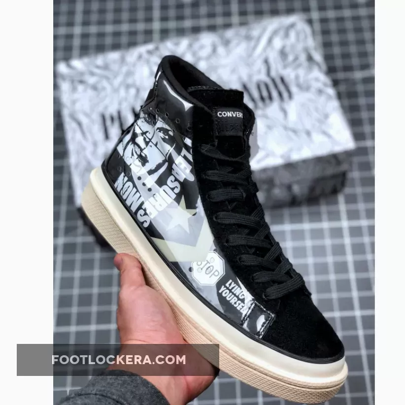PLEASURES x Converse Pro Leather High Top Black White