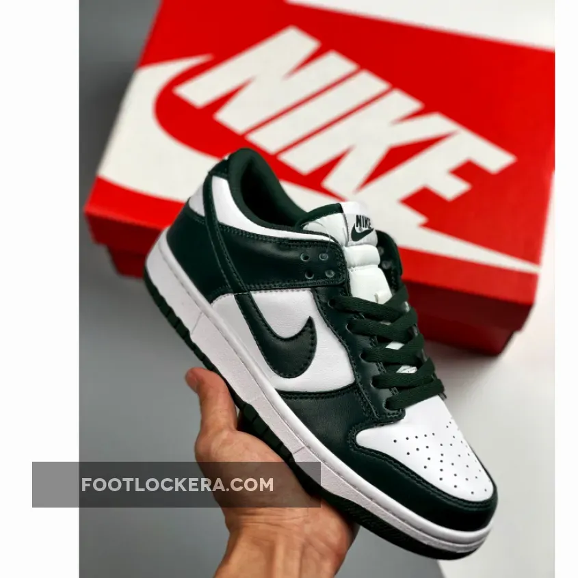 Nike Dunk Low White/Team Green-White-Total Orange dark green nike dunk lows