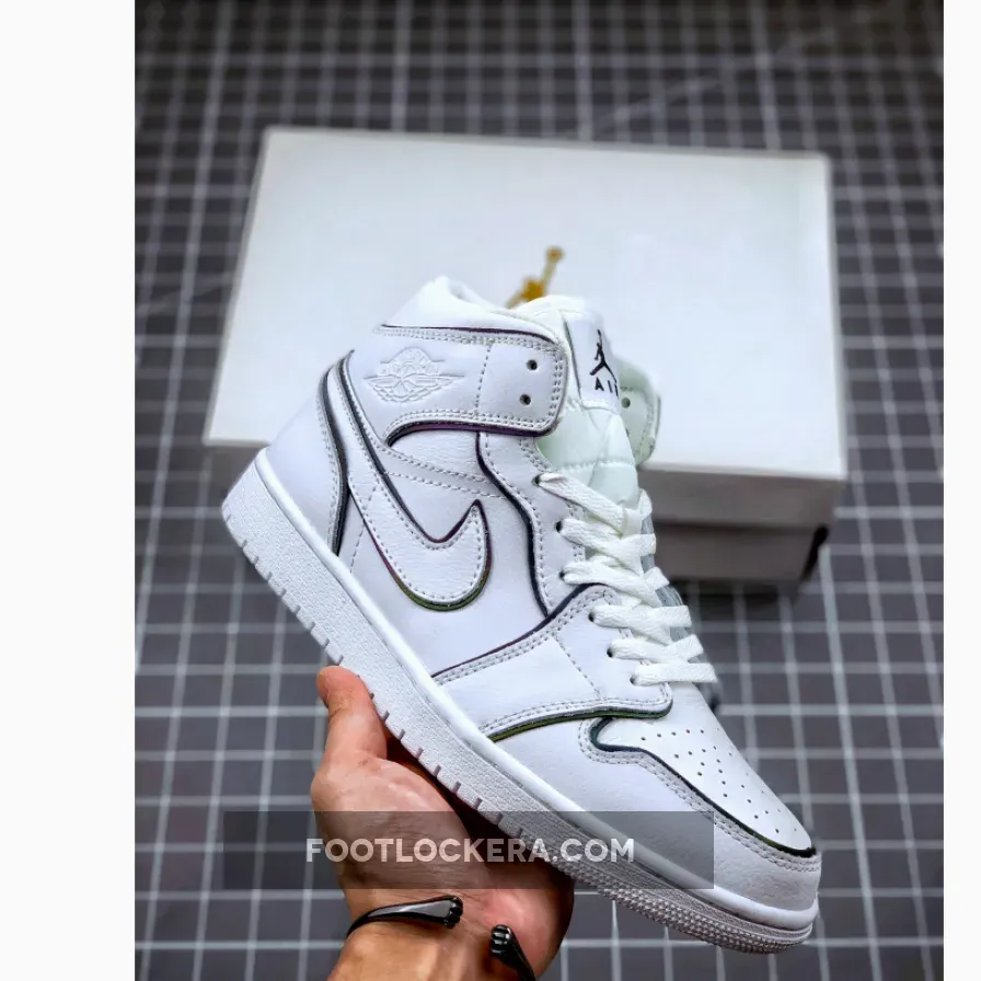 Air Jordan 1 Mid SE White Xeno CK6587-100 - women's air jordan 1 mid iridescent trim