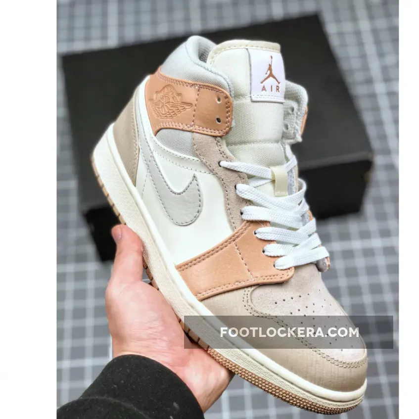 Air Jordan 1 Milan Women's Air Jordan 1 Mid 'Milan' Sail/Light Bone/String Shimmer CV3044-100