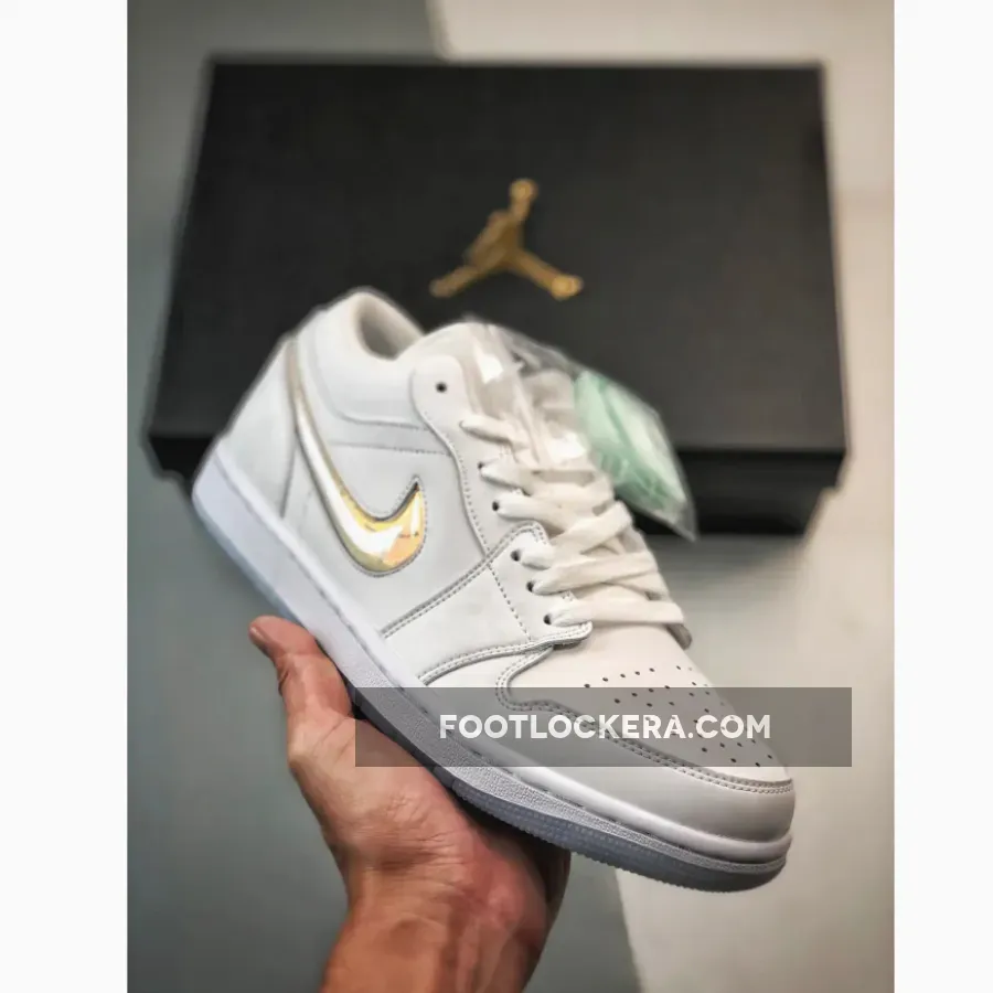 Air Jordan 1 Low GS Glitter Swoosh