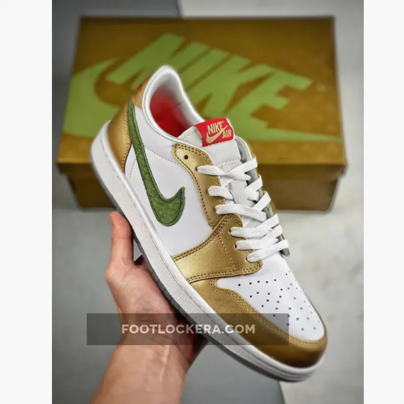 Air Jordan 1 Low OG "Year of the Dragon" Sail/Metallic Gold Grain