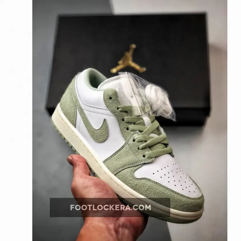 Air Jordan 1 Low Shaggy Green Suede