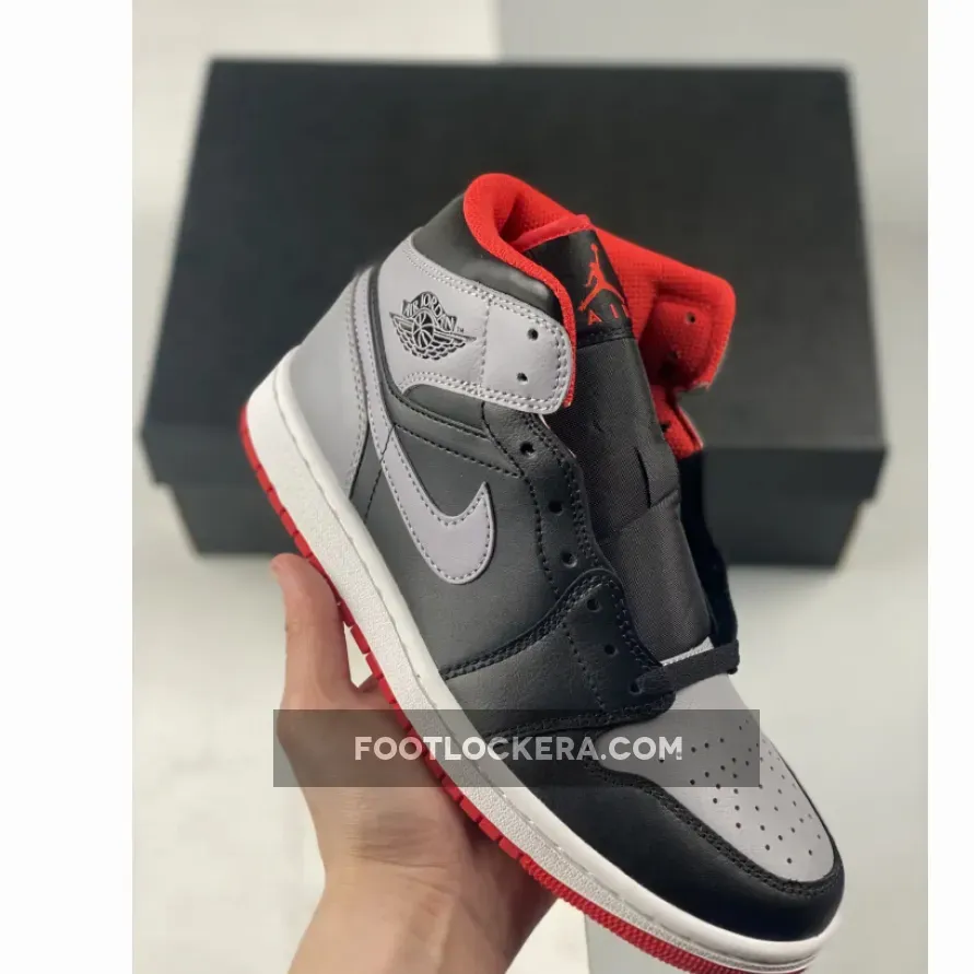 Air Jordan 1 Mid Black Cement