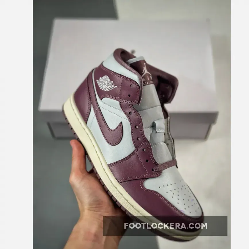 Air Jordan 1 Mid Pure Platinum/Sky J Mauve-Sail