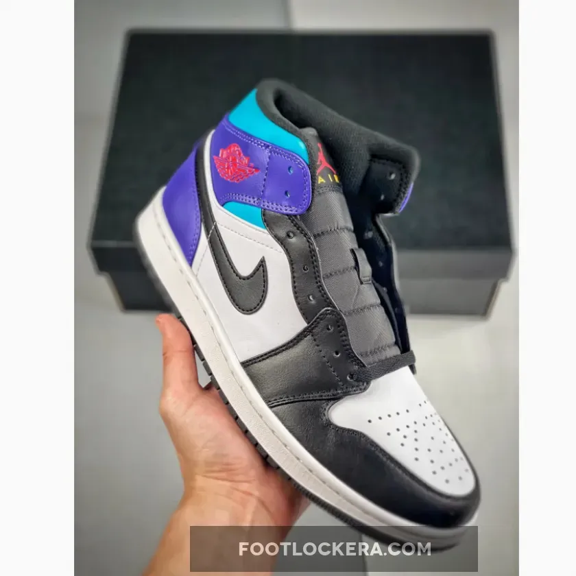 Air Jordan 1 Mid White/Court Purple-Tropical Twist-Black
