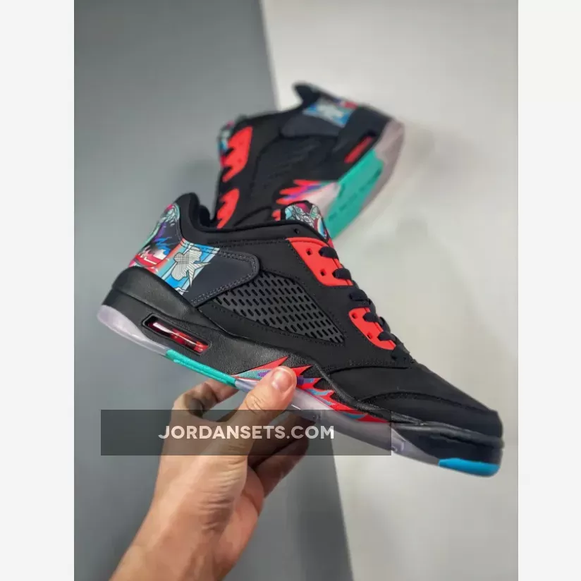 Air Jordan 5 Retro Low ‘CNY 2016’ Black/Bright Crimson/Beta Blue