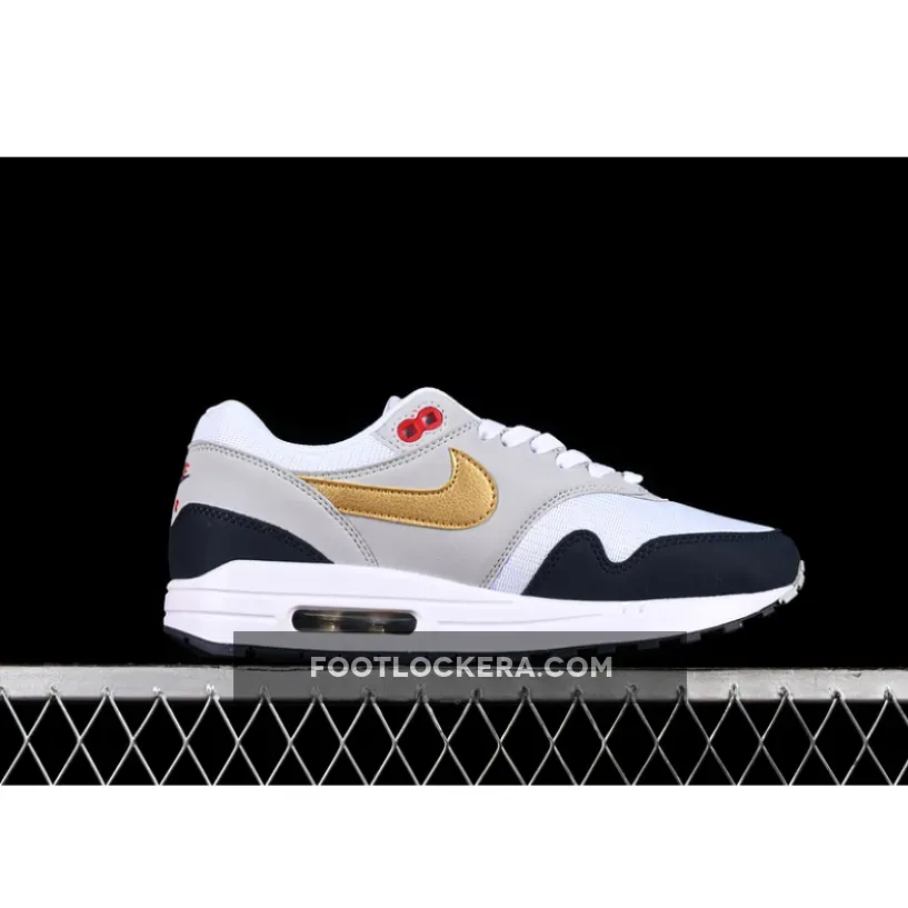 AIR MAX 1 OLYMPIC OBSIDIAN/WHITE/LIGHT SMOKE GREY/METALLIC GOLD