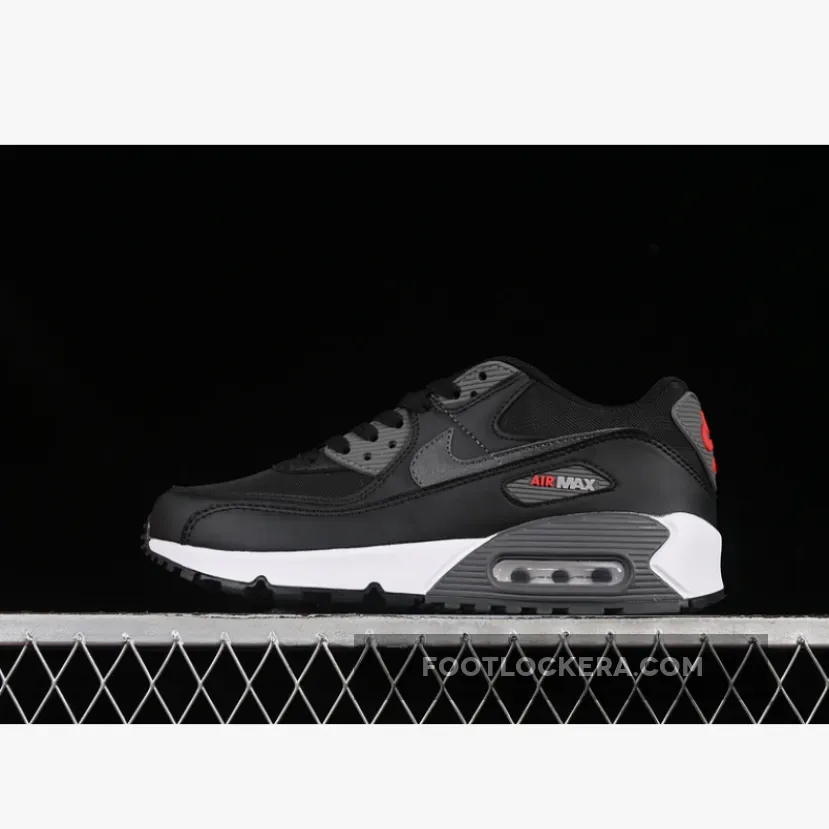 AIR MAX 90 BLACK/UNIVERSITY RED/WHITE/DARK SMOKE GREY