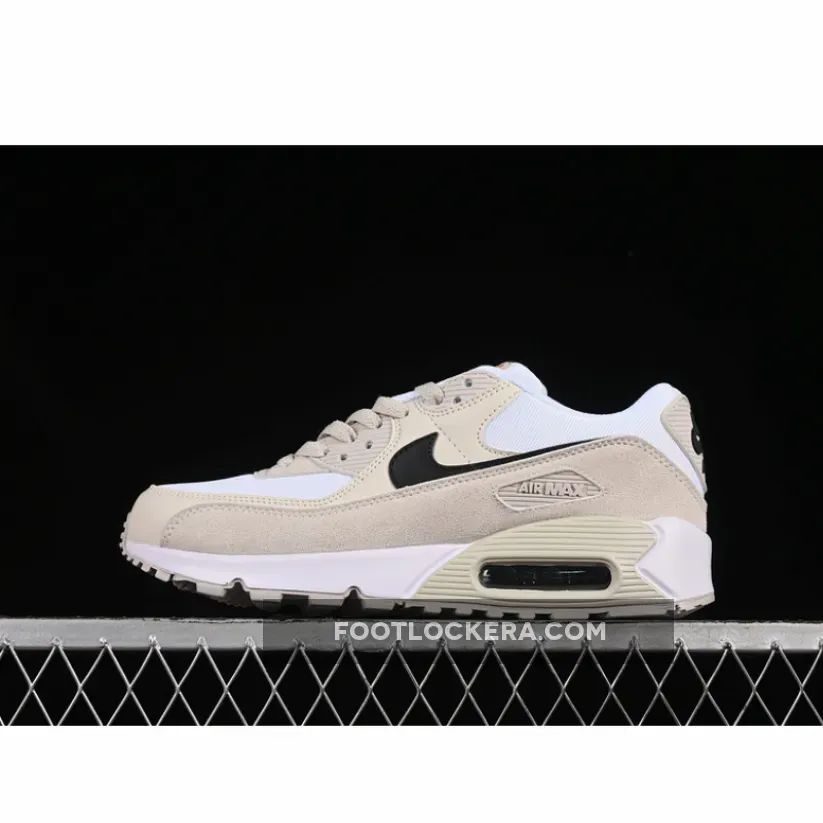 AIR MAX 90 WHITE/BLACK/LIGHT BONE/TEAM ORANGE