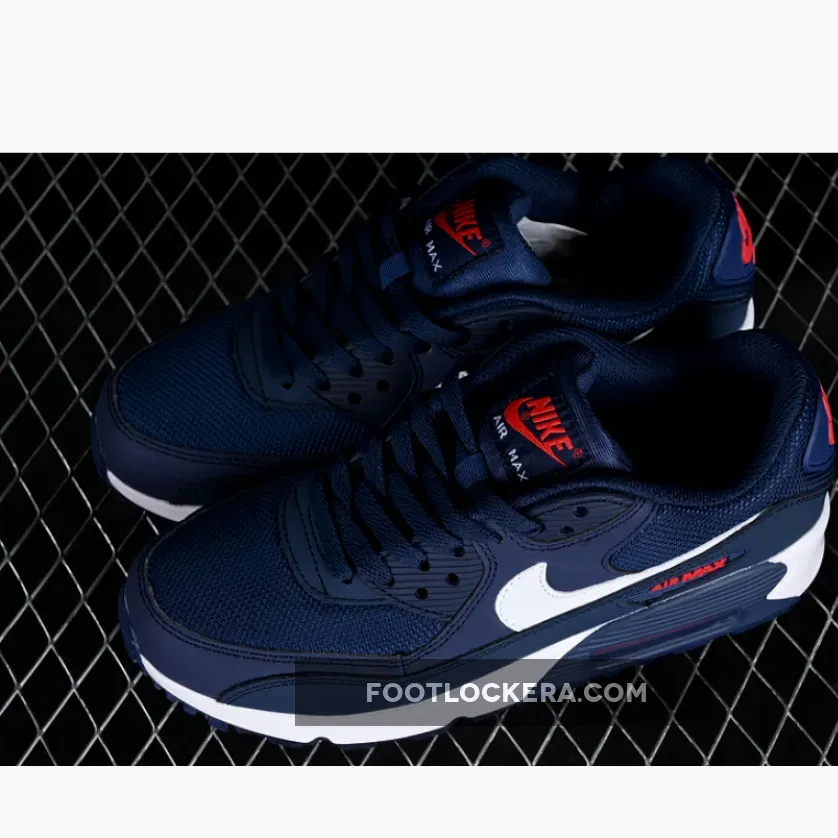 AIR MAX 90 WHITE/BLUE/RED AIR MAX 90 WHITE/BLUE/RED