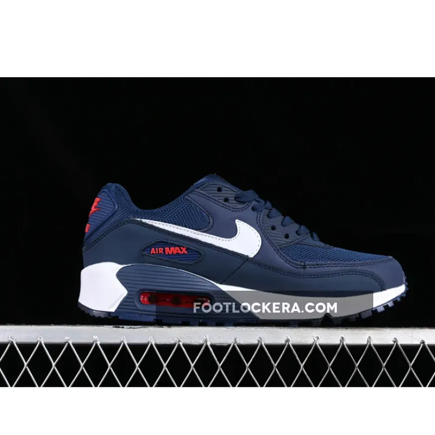 AIR MAX 90 WHITE/BLUE/RED AIR MAX 90 WHITE/BLUE/RED