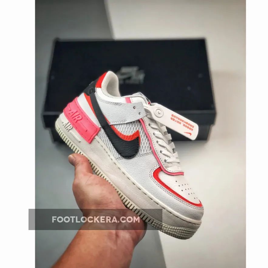 Nike Air Force 1 Shadow White Chile Red Sunset Pulse For Womens