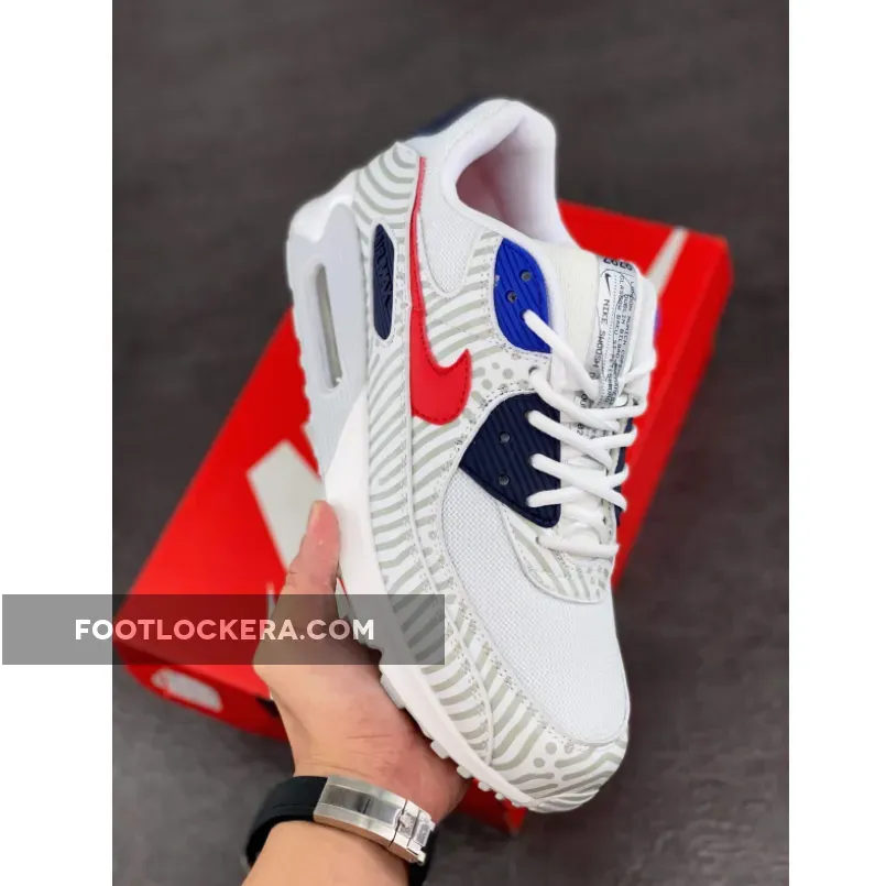 Nike Air Max 90 "Euro Tour" White/Midnight Navy-Red