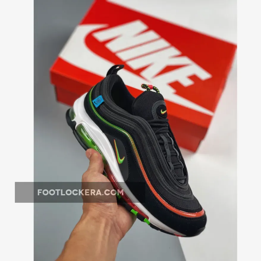 Nike Air Max 97 "Worldwide" Black/Flash Crimson-White-Green Strike