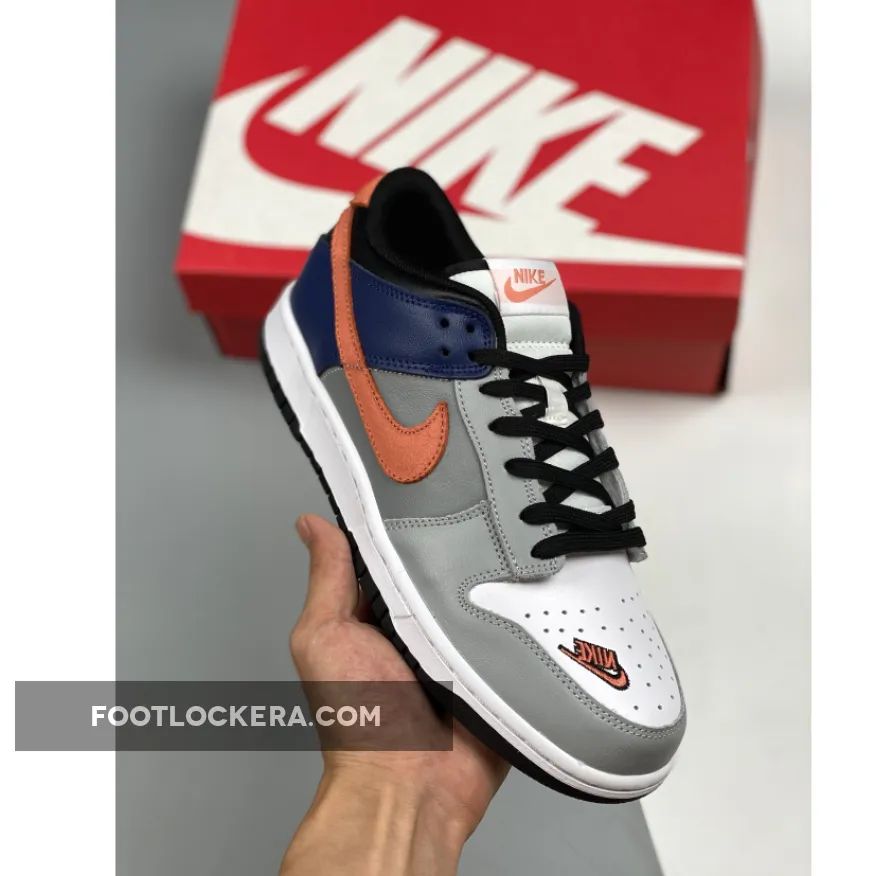 Nike Dunk Low "EKIN" White/Neutral Grey-Orange Trance