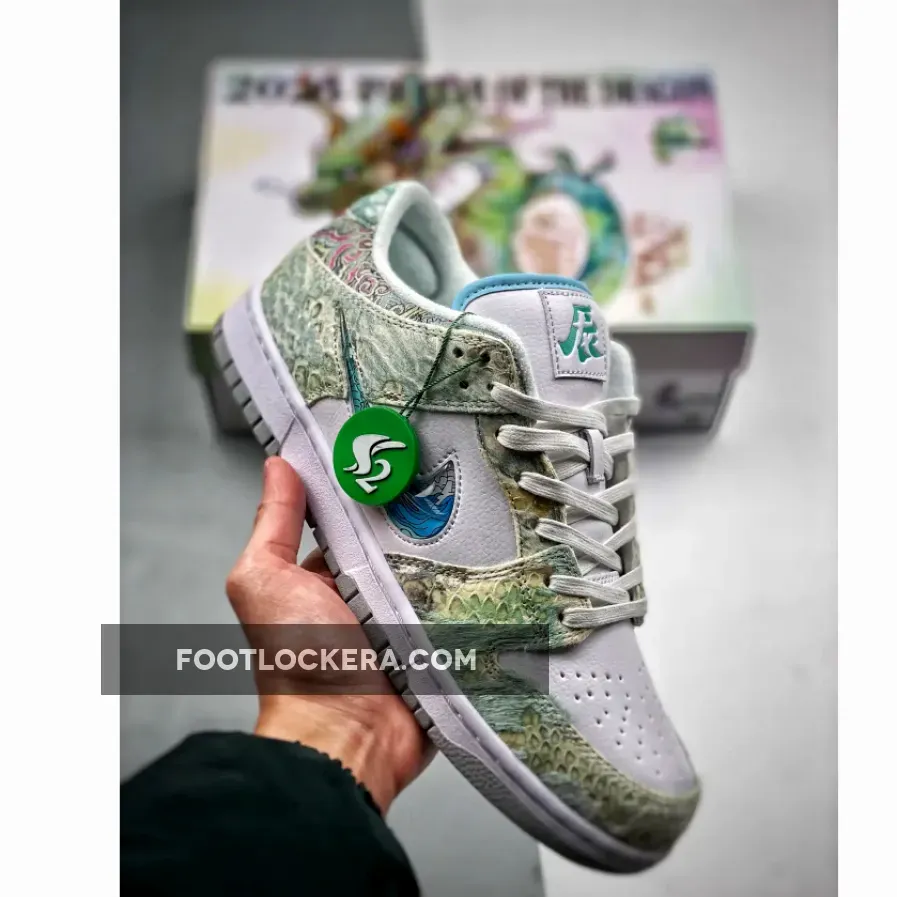Nike Dunk Low "Year of the Dragon" White Green