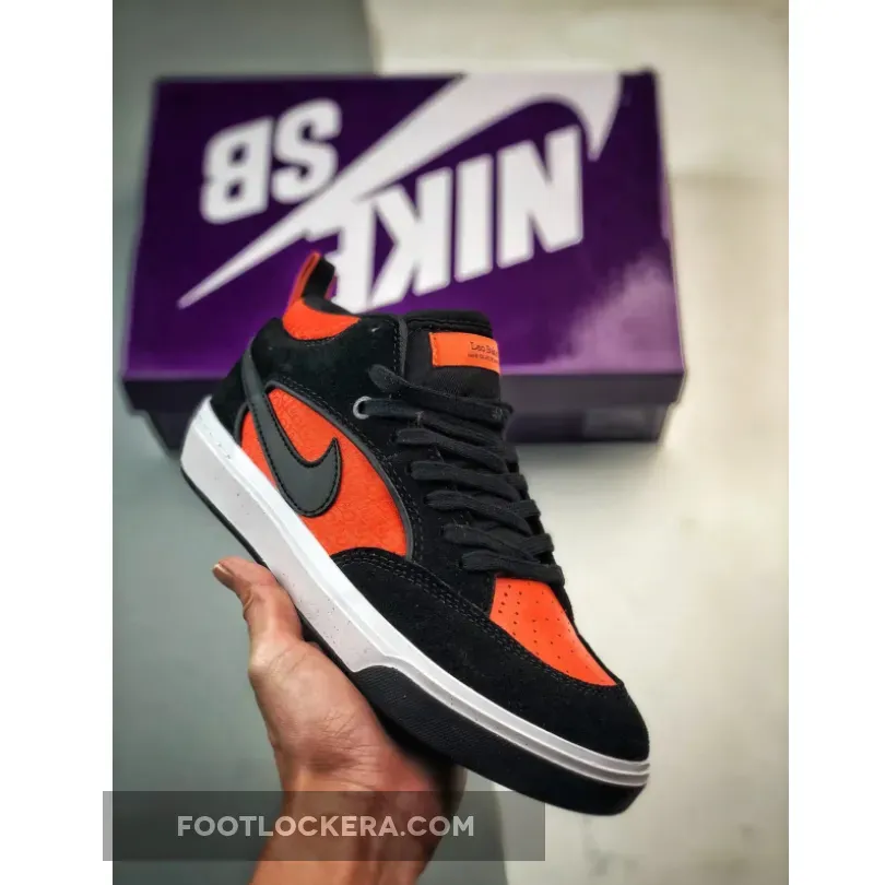 Nike SB React Leo Black Electro Orange
